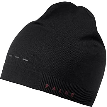 FALKE Unisex Beanie-Mütze Sports U Be Baumwolle Funktionsmaterial schnelltrocknend warm 1 Stück, Schwarz Black 3000, ONESIZE