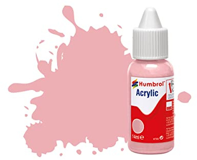 Humbrol Acrylic Paint DB0057 No 57 Pink Matt | Matt (14ml), Acrylic Paints for Models, Plastic, Metal, Wood, Glass, Ceramics and More, Touch Up Coat