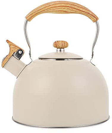 Lurrose 2. 5L Whistling Tea Kettle Stainless Steel Tea Pot Hot Water Boiling Jug Flat Bottom Sounding Water Warmer Container for Home Gas Stovetop