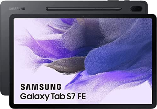 Samsung Galaxy Tab S7 FE Tablet-PC mit 30,5-cm-Display (12,4 Zoll), WLAN, 6 GB RAM, 128 GB Speicher, Android, Schwarz, spanische Version