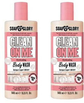 2 pack x Soap & Glory Clean On Me Creamy Shower Gel x 500ml