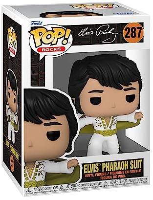 Funko POP! Rocks: Elvis Presley - Pharaoh Suit - Amazon Exclusive - Samlarobjekt Vinylfigur - Presentidé - Officiell Merchandise - Leksaker för Barn & Vuxna - Musikfans - Modellfigur för Samlare