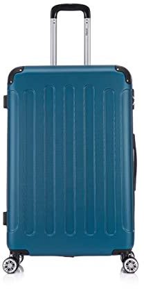 Flexot® Flex-2045 Koffer (16 Farben zur Auswahl) Zwillingsrollen Reisekoffer Trolley Hartschale (XL, Royal-Blau)