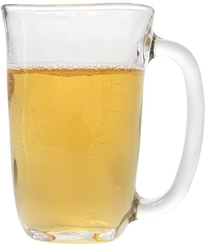 Klassische Biergläser mit Griffen, Bierkrüge, gefrierfähig, klar, Bierbecher, schwere Basis, Spaß, Unterhaltung, Glaswaren, Getränke