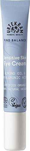 Urtekram Fragrance Free Moisturizing and nourishing Eye Cream for sensitive skin - eye cream for dark circles and puffy eyes - with conditioning almond oil - Natural and Vegan - 15ml