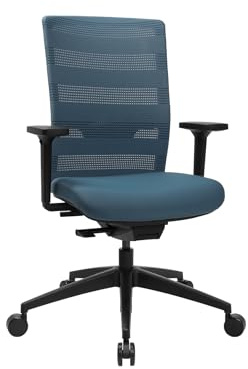 TOPSTAR Chaise de Bureau pivotante SITNESS AirWork | Technologie de Mouvement 3D Fitness | Bleu pétrole