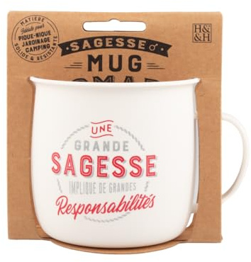 MUG NOMADE - Mug à thé et café personnalisé Grande sagesse - cadeau pour Homme et Femme, Pastel