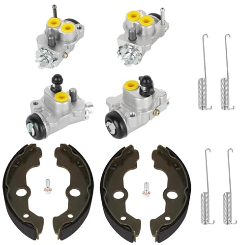 Front Left or Right Brake Wheel Cylinders Shoes Kit All 4 for Honda TRX350 Fourtrax Rancher 350/TRX300 Fourtrax 300, Replace for 45330-HC5-006 45310-HC5-006 45370-HC5-971 45350-HC5-971