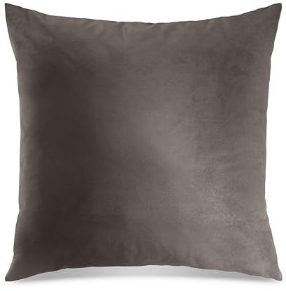 Quantum Interior by Maxland Dekokissen gefüllt extra Weich in Samtoptik Zierkissen Sofa, Bett und Sessel ca. 50x50 und ca.70x70 cm (70 x 70 cm, Anthrazit)