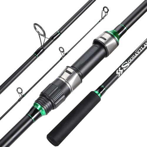 Sougayilang Surf-Angelrute IM8 Carbon 3-teilig Reise Spinnrute – 2,7 m