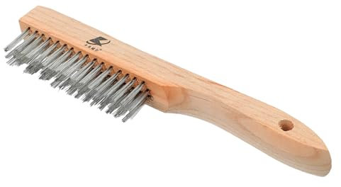 PartyKindom 1pièce Brosse Avec Manche Bois Pour Nettoyage De Rouille Et Peinture Outil Pour Difficiles