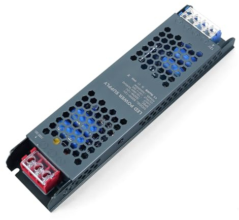 KSIBNW 12V LED Trafo 300W, 230V auf 12Volt Transformator 12V 25A LED Extra Dünn Treiber Netzteil Adapter Schalt Niedervolttrafo, AC 230Volt to DC 12Volt 25A 300W Konstantspannungs Netzteil