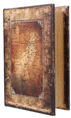 Amosfun Scatola Porta Oggetti a Forma Di Libro Vintage Scatola Di Libri Finti Per Chiavi E Gioielli Portaoggetti a Forma Di Libro Decorazione Da Scaffale Per Casa E Ufficio 7.48X4.92X1.89in