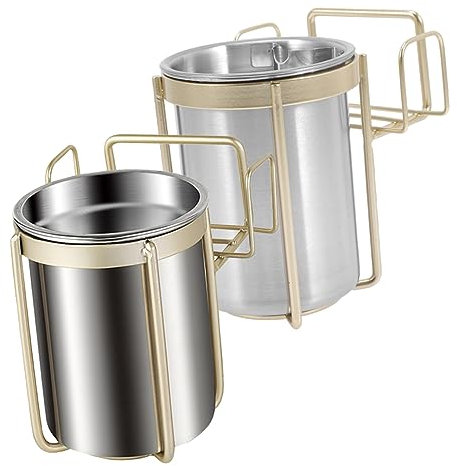 MUCKLILY 2stücke Teiliges Edelstahl Wandaschenbecher Wandmontage Aschenbecher Mit Winddichtem Design Für Bad Toilette Büro Und Raucherbereiche Rostfrei Und Einfach Zu Reinigen