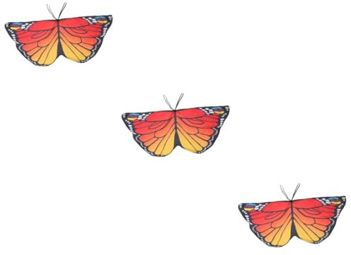 GALPADA 3stücke Butterfly Cape Für Junge Mädchen Bunte Cosplay Umhang Für Bühnenaufführungen Karneval Und Kreative Kostümpartys Komfortabel Und Leicht Anziehbar Für Kleine Mädchen