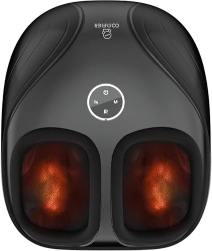 COMFIER Foot Massager with Heat,Gifts for Women,Men,Shiatsu Foot Massager Machine,Kneading Rolling Compression for Plantar Fasciitis,Neuropathy,Home Office Use