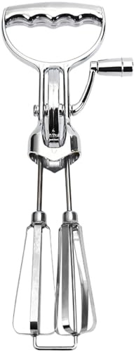 Egg Beaters Hand Crank, 12 Inch Manual Hand Mixer, Rotary Egg Mixer with Double Head, Labor-saving Stainless Steel Hand Beater for Home Kitchen, Egg Beater
