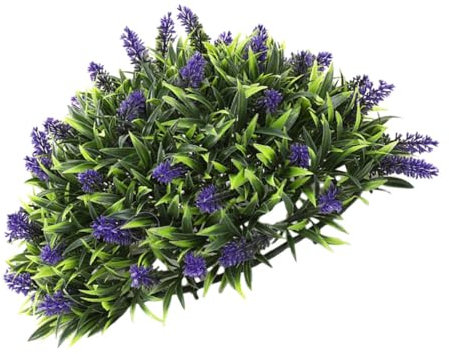 GRIRIW Künstliche Formschnittkugel Lavendel 25cm Aus Kunststoff Langlebig Wetterfest Dekoration Innen Außen Hängend Natürliche Grüne Atmosphäre