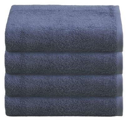 NELLA BIAGINI Telo Doccia Grande, Set da 4, Asciugamano da Doccia, 150x100 cm, 100% Spugna di Cotone, 550 gr/mq, per Sauna e SPA, Morbido, Assorbente, Resistente. Modello: Vega