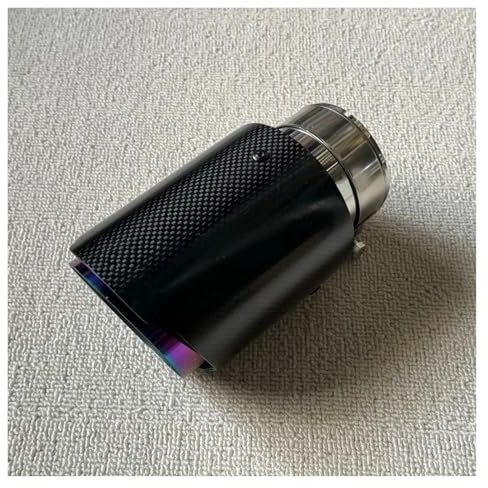 SQOFHFB Auto-Endrohre 1 Stück Glänzendes Carbon-Auspuff-Heckende Mit Geradem Flansch Universal-Lila-Edelstahl-Schalldämpferrohr Auspuffblende(114MM Outlet Size)