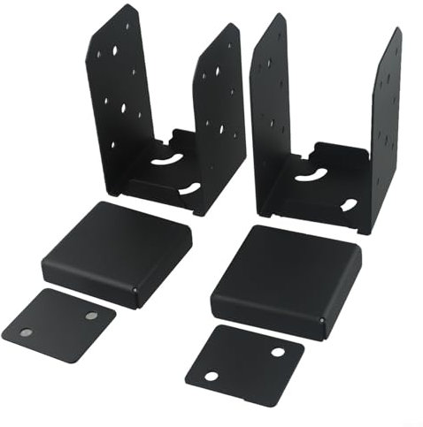 Aprilsunnyzone Soporte de acero galvanizado ajustable de la plataforma del ancla 4x4 de la pulgada de la base del poste para el hardware de la construcción de la pérgola