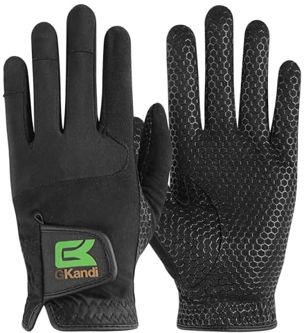 Men's Golf Gloves Left Right Hand with Stylish Advanced Anti-Slip, Golf Gloves Enhanced Grip Premium Breathable Mesh Comfortable in S M ML L XL Sizes (ML, Left)