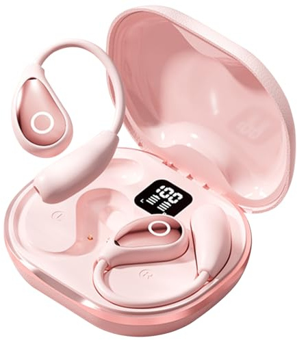 Écouteurs sans fil Bluetooth à conduction d'air pour enfants, écouteurs sans fil avec affichage de la puissance, étui de charge, étanche, suppression du bruit, pour garçons et filles, pour