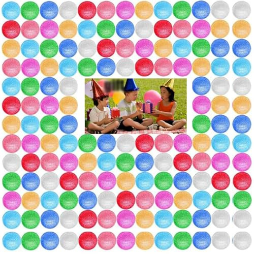 10-100 Stück Hüpfbälle Glitzer Hüpfbälle, 32mm Hüpfbälle für Kindergeburtstag Gastgeschenke, Mehrere Farben Zufällig Hüpfbälle für Mitgebsel Kindergeburtstag，8 Farben Gummiball-Glitter Flummi