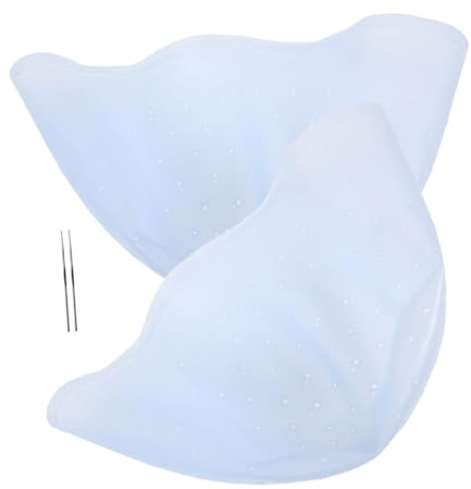 PENIKOKO 2 Juegos Gorro para Mechas de Silicona Reutilizable con Gancho y Aguja de Acero para Tintes Cómodo y para Doméstico y Peluquería de Unidades Azul