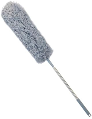 MOTHNUR Telescopic Microfiber Dusting Brush with Bendable Head Electrostatic Hand Duster for Household and Car Cleaning Retractable Dust Sweeper with Long Reach Handle