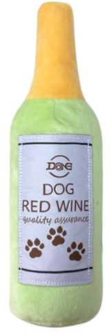 Dmuzsoih Jouets pour Chien Qui Couinent - Forme Bouteille De Vin Jeu Amusant | Jouet Couché Squeaky pour Chien | pour Mâchonnement Stimulation Mentale Activité Physique Intérieur Extérieur Caisse