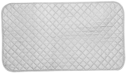 Syglawnd Eisenmatte, Bügeldecke, Tischplatte, Wäschebügelmatte, Waschmaschine, Trockner, hitzebeständige Stoffunterlage mit Magnet zum Nähen, Reisen, 48 x 85 cm, Silber, Tischbügeln