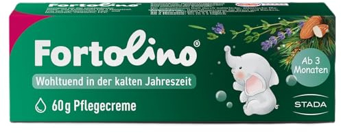 Fortolino Cream – mild vård med mandelolja – för känslig baby- och barnhud från 3 månader – 100% vegansk – vegetabilisk – lugnande under den kalla årstiden kosmetika – vårdande kräm 60 g