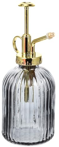 VALICLUD Vintage Glas Sprühflasche 350ml mit Goldpumpe Retro Pflanzensprüher für Zimmer und Gartenpflanzen Präzises Gießen Geeignet für Bonsai und Topfpflanzen