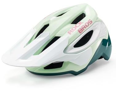 ROCKBROS Bike Helmet,Size 58-62 cm,PC Shell & EPS Liner, 1-Second Magnetic Buckle,Adjustable Visor,21 Air Vents Mountain & Road Bicycle Helmets for Men Women Adults Youth