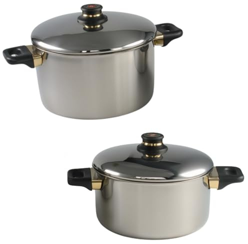 Gourmet Maitre CRC Set de Cazuelas grandes (2 Piezas) en Acero Inoxidable (20 y 24 cm)