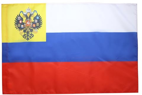 AZ FLAG Flagge Russisches Kaiserreich 1914-1917 90x60 cm Hohlsaum | Für innen und außen Kaiserreich Russland dekorative Flagge doppelte Nähte und verstärkte Kanten mit Masttunnel 100D Polyester