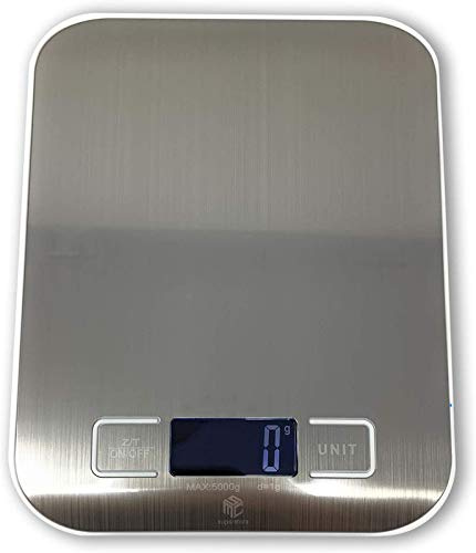 Kitchen Scales 5kg Dual Power AAA & USB MSC Digital Electronic Coffee Weighing Scale for Cooking Baking High-Precision Food, Jewelry Weight Scales, LCD Display, Multifunctional, Tare Feature,5kg-USB
