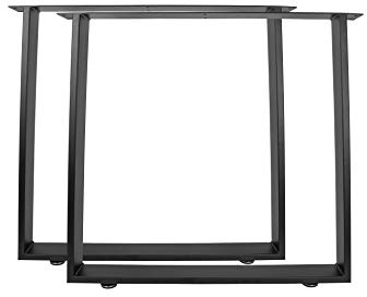 X T Tischbeine Tischkufen Stahl Tischgestell Industriedesign Tischuntergestell metall, Ausführung:Trapez 720x800mm