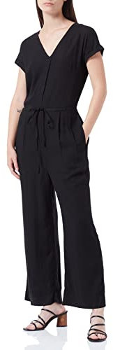 TOM TAILOR Damen Jumpsuit mit Bindegürtel 1031704, 14482 - Deep Black, 36