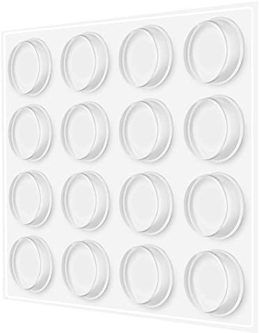 Türpuffer Transparent, ihaspoko 20x5 mmTürstopper Wand selbstklebend , Elastikpuffer transparent selbstklebend für Bad, Glasflächen, Wände, Gummistopper, Klebepunkte transparent (16 Stück)