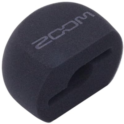 ZOOM WSH-6 Schaumstoff-Windschutz für XYH-6 Mikrofon-Kapsel und H6 Handy Recorder – Reduziert Windgeräusche bei Außenaufnahmen, Schwarz mit grauem Zoom-Logo