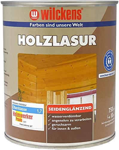 Wilckens Barniz para madera LF para interior y exterior, 750 ml, color gris antracita