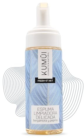 Kumui Cosmetica Natural - Limpiador facial o corporal en espuma con prebioticos para lavado diario - Reduce poros - PH neutro - Certificado vegano y BIO - Ideal para piel acneica y sensible - 155 ml