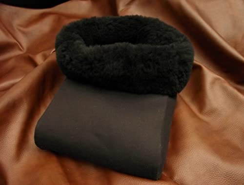 Förster-Fellnest | Premium echt Lammfell Fußtasche Fußwärmer Fußsack | braunes Fell, brauner Bezug | 2 Größen