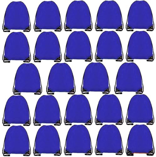 YOSERA 24 Pcs Drawstring Bag,Drawstring Backpack Bags for Gym School Travel Picnic Storage Kids Adults,Pe Sport String Backpack Gift Bags for Girls Boys