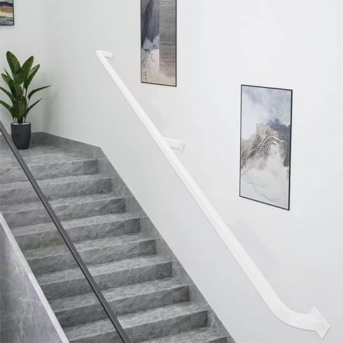 Pasamanos Blancos para Escaleras - 1M 2M 3M 4M 5M 6M Barandilla de Escalera Antideslizante Barra de Agarre montada en la Pared, barandilla de Escalera Interior/Exterior con Accesorios ( Size : 120cm )