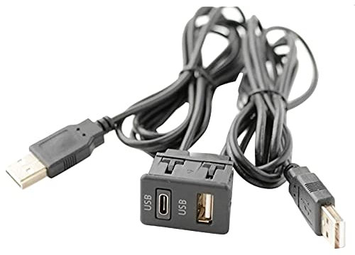 Sweetness 150 cm Car Dash Flush-Mounted 2 USB Port Panel Car Boat Dual USB Tapyc Extension Cable Adapter for