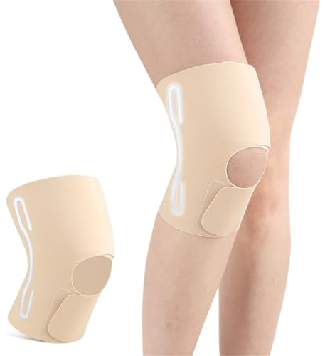 KimDaro Knee Brace - 1 PC Adjustable Ultra-thin Knee Compression Support Sleeve Brace for Men and Women, Adjustable Knee Wrap for Sports, Running, Meniscus Tear, ACL, MCL, Arthritis Injurie (Skin)