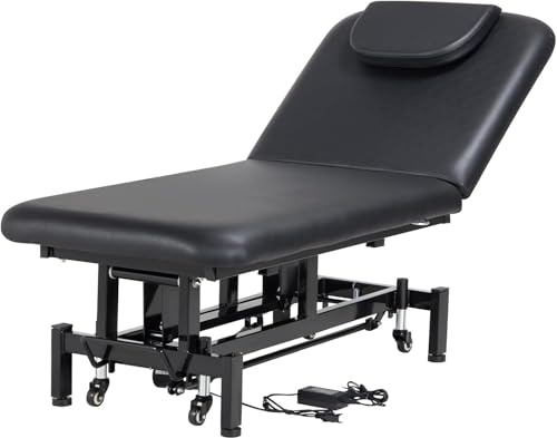 VEVOR Tavolo da massaggio elettrico professionale con sollevamento elettrico, schienale regolabile da 0 a 45°, lettino da bellezza con schienale regolabile in altezza